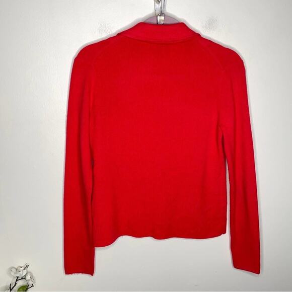 J. CREW Wool Blend Sweater Blazer Cherry Red {X20} - Picture 3 of 6